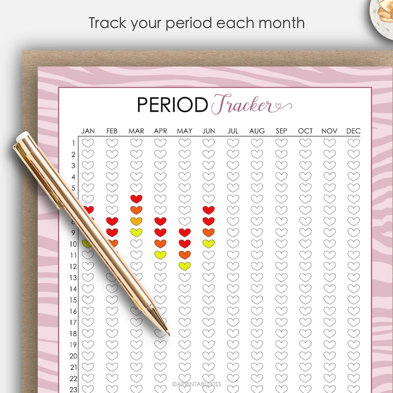 menstruation period chart printable 40