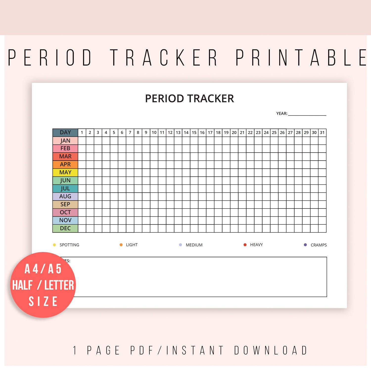 menstruation period chart printable 49
