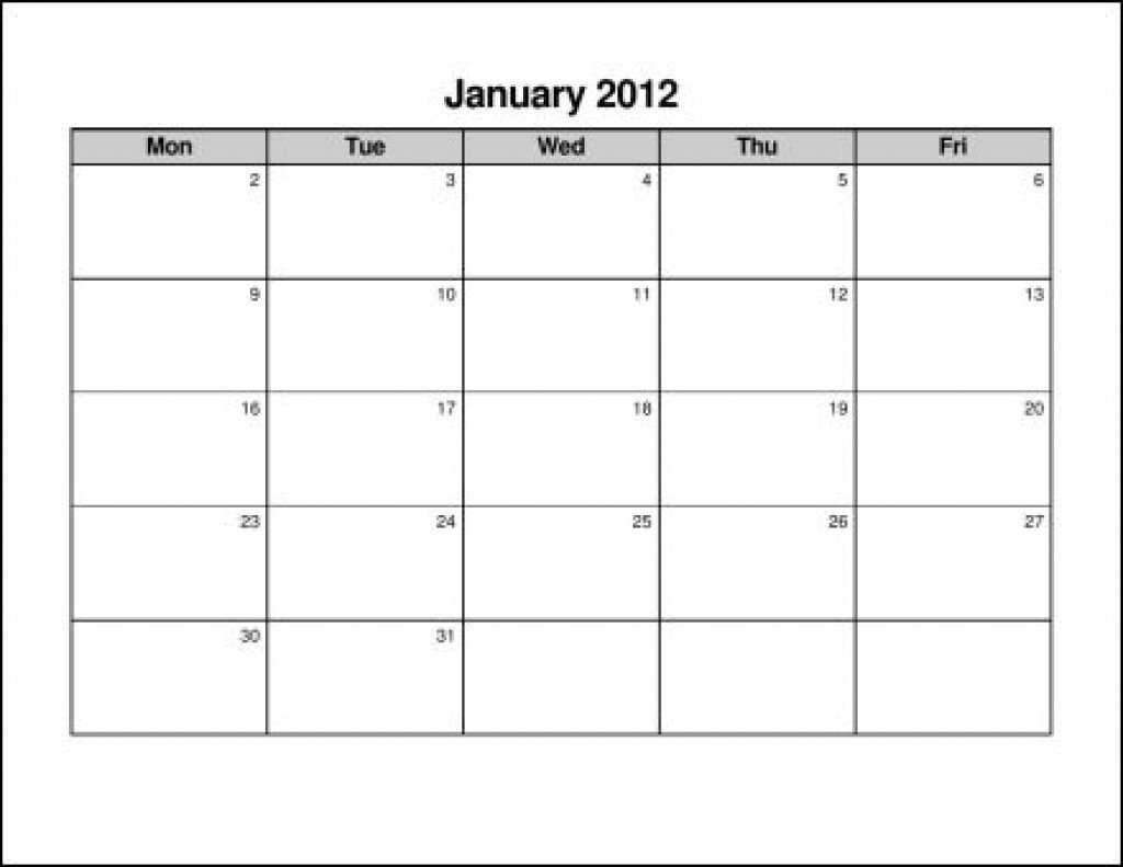 monday friday calendar template printable 13