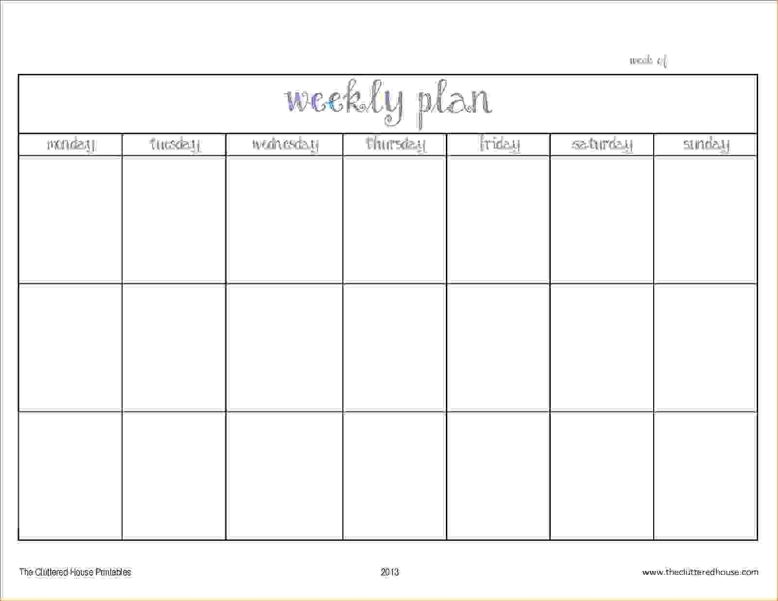 monday friday calendar template printable 47