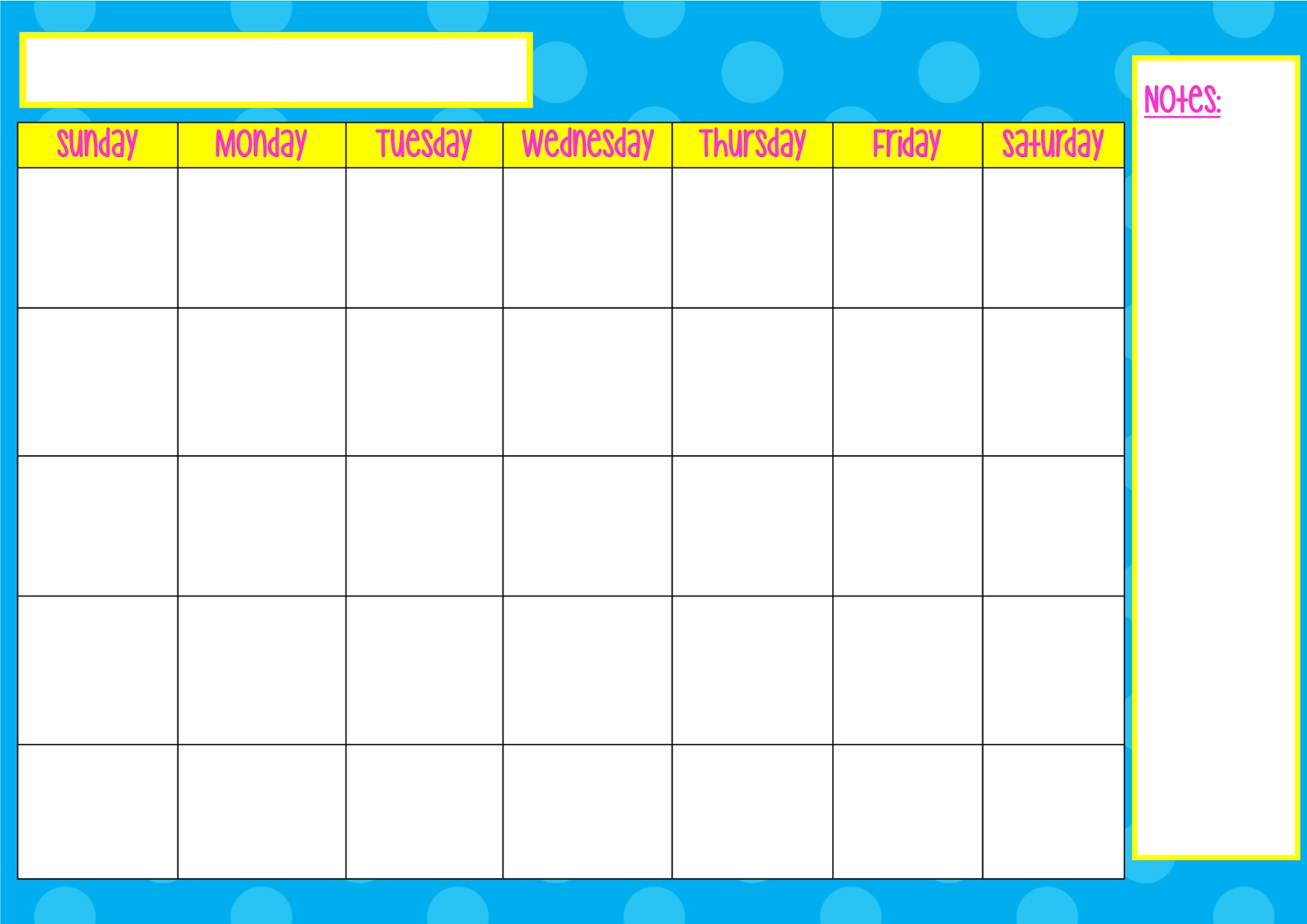 monday friday calendar template printable 5