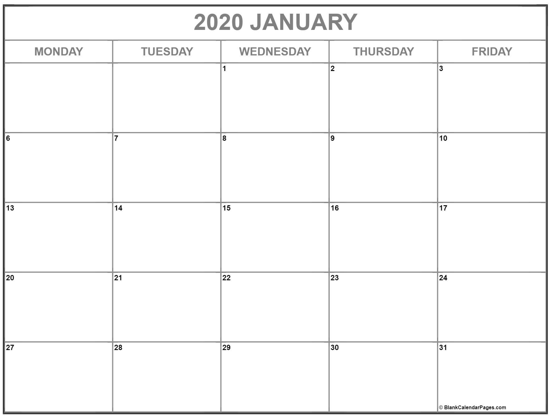monday friday calendar template printable 63