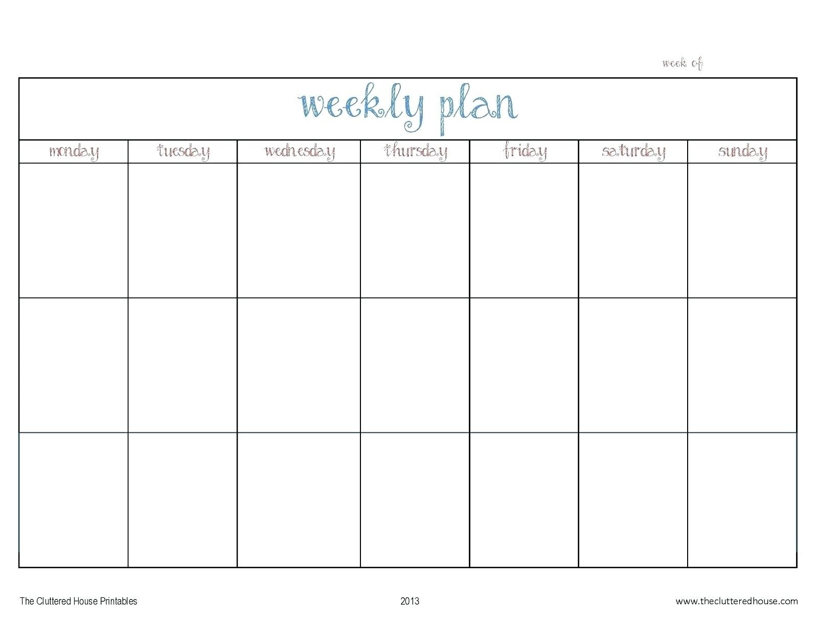 monday friday calendar template printable 65