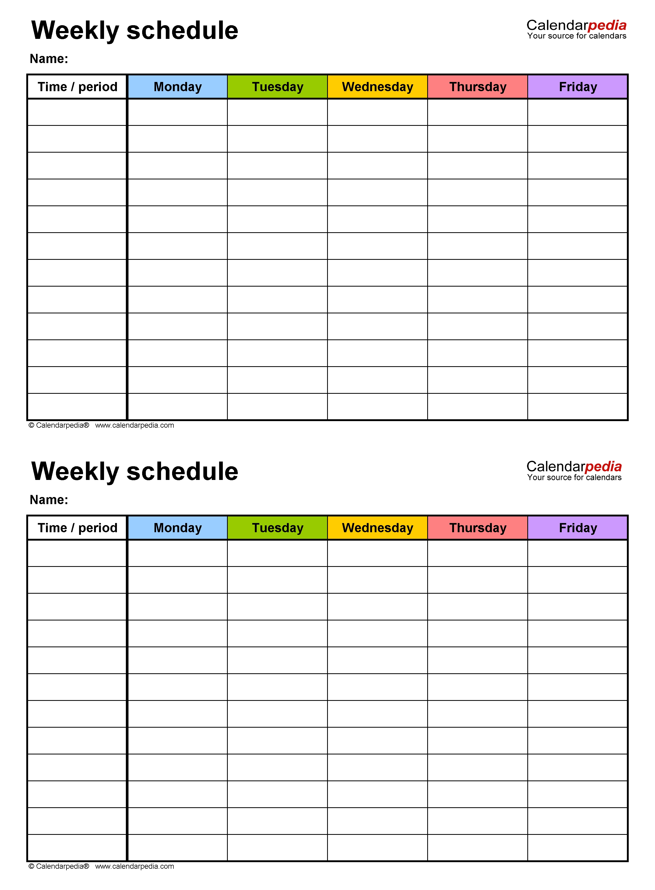 monday friday calendar template printable 66