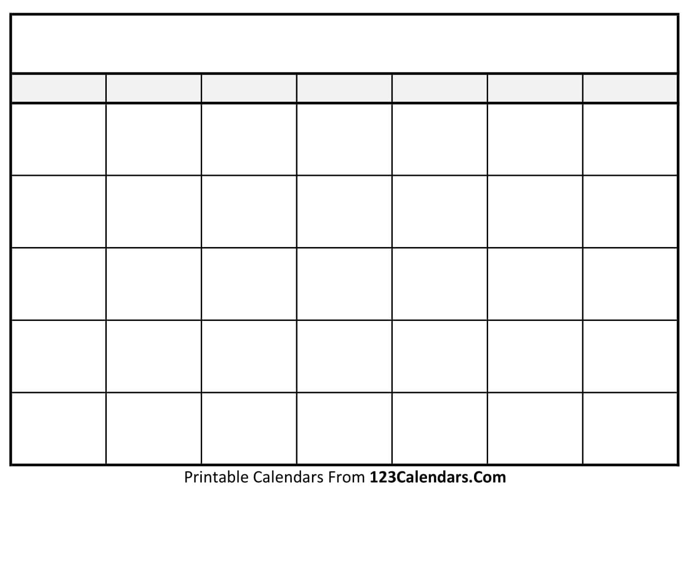 small printable blank calendar 1