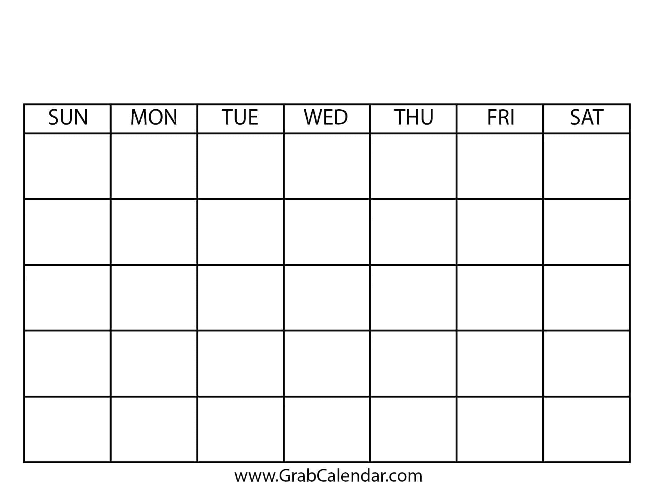 small printable blank calendar 11