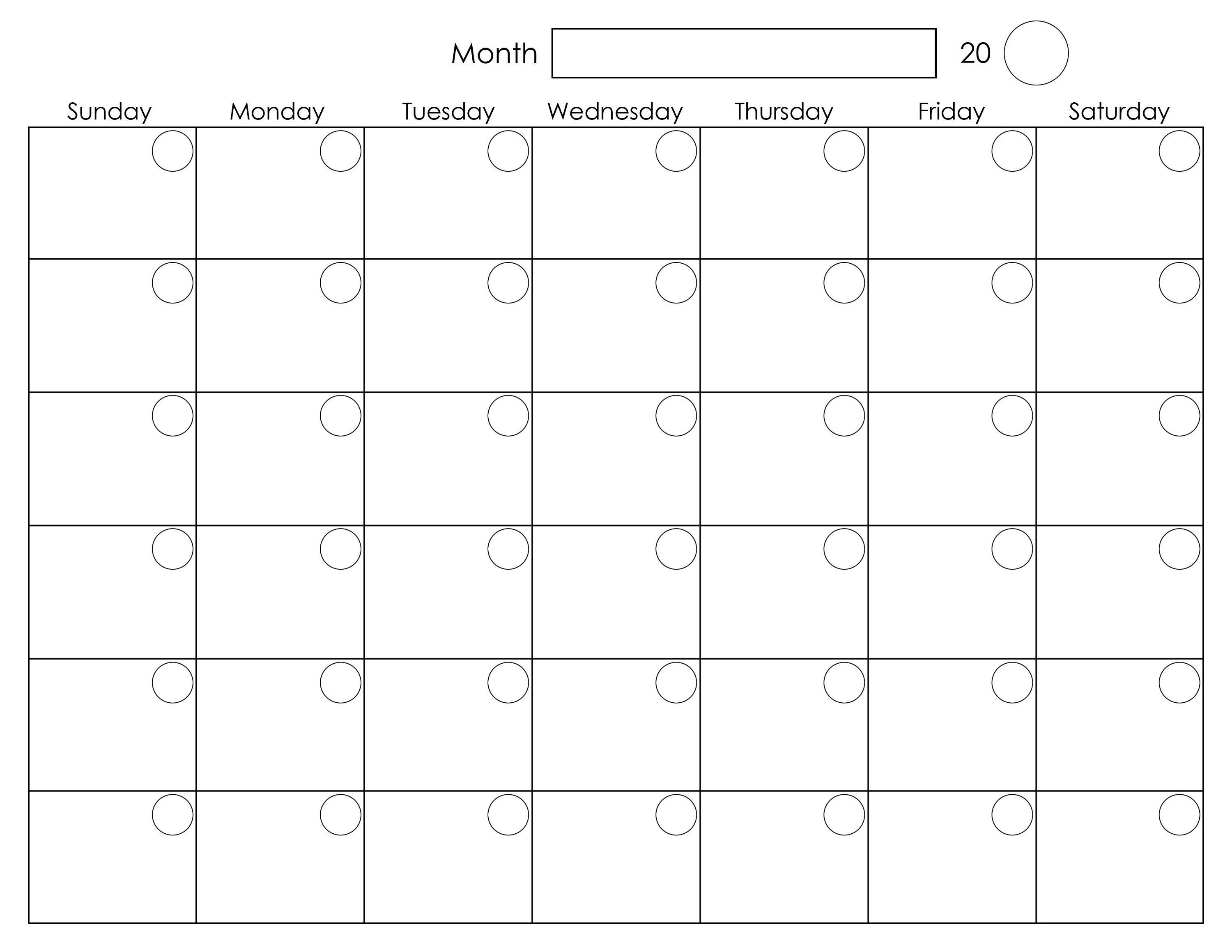 small printable blank calendar 13