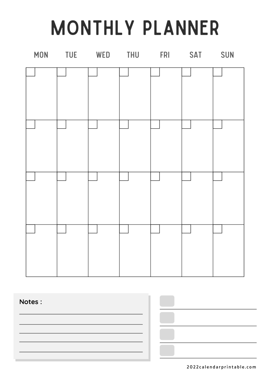 small printable blank calendar 15