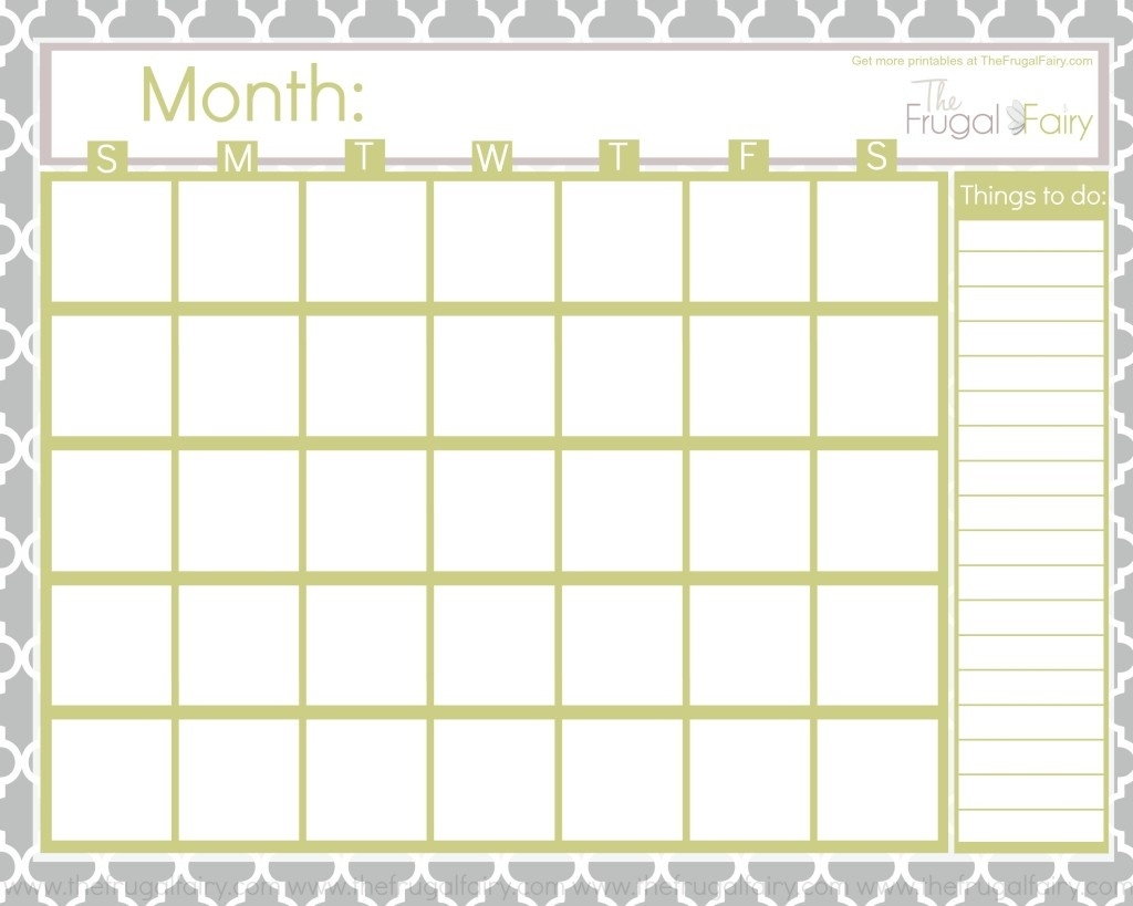 small printable blank calendar 22