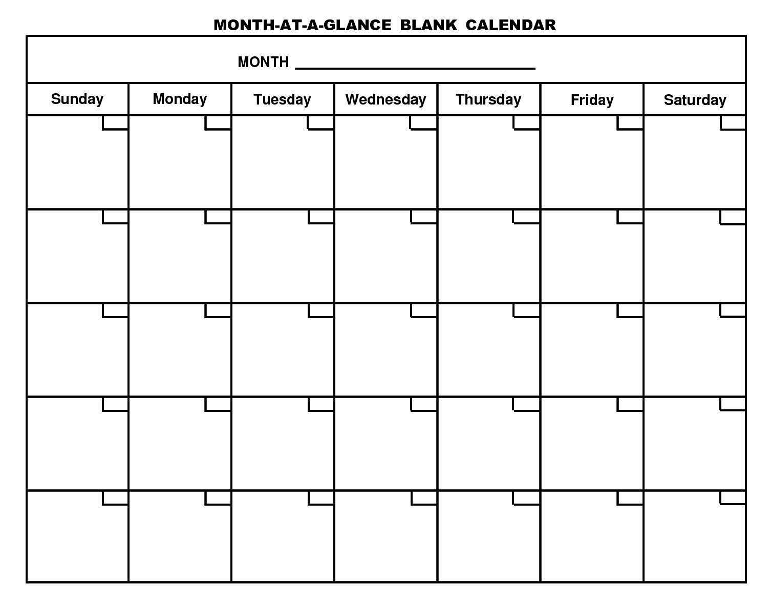 small printable blank calendar 44