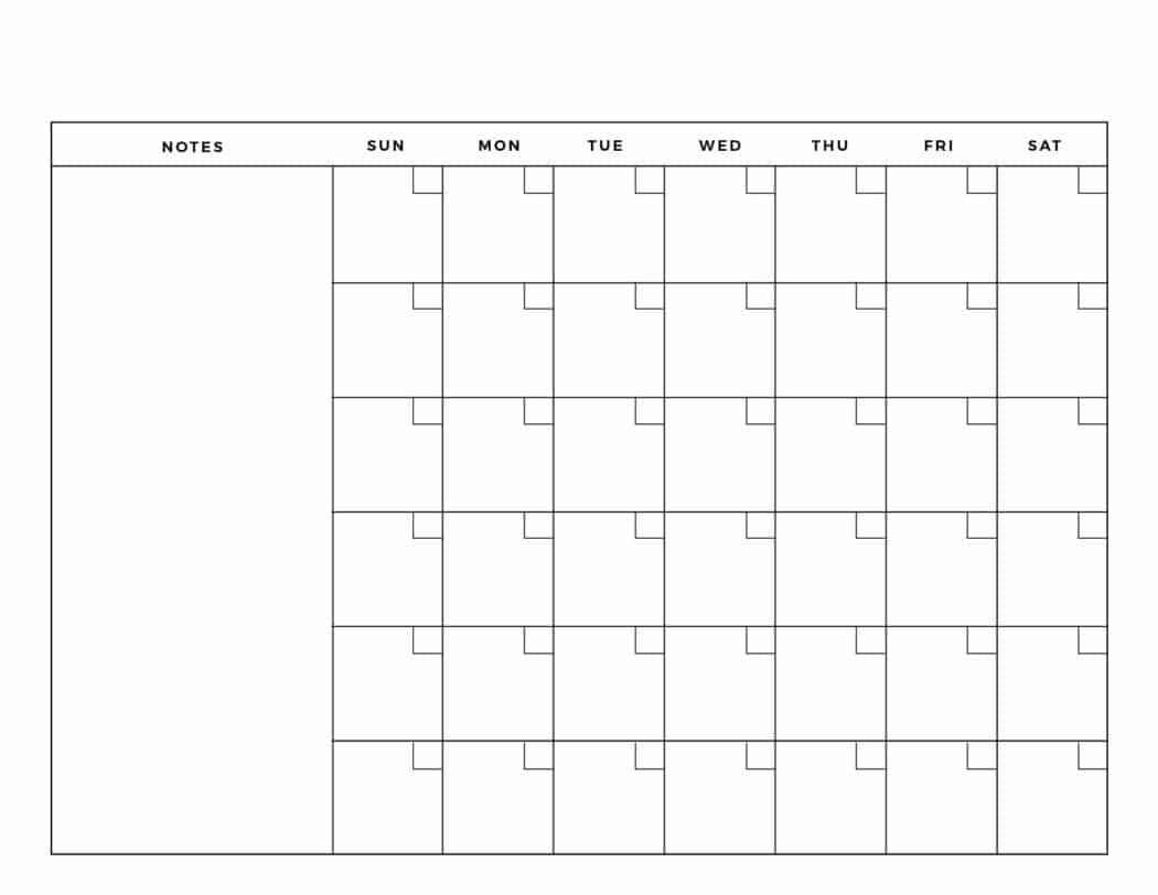 small printable blank calendar 45