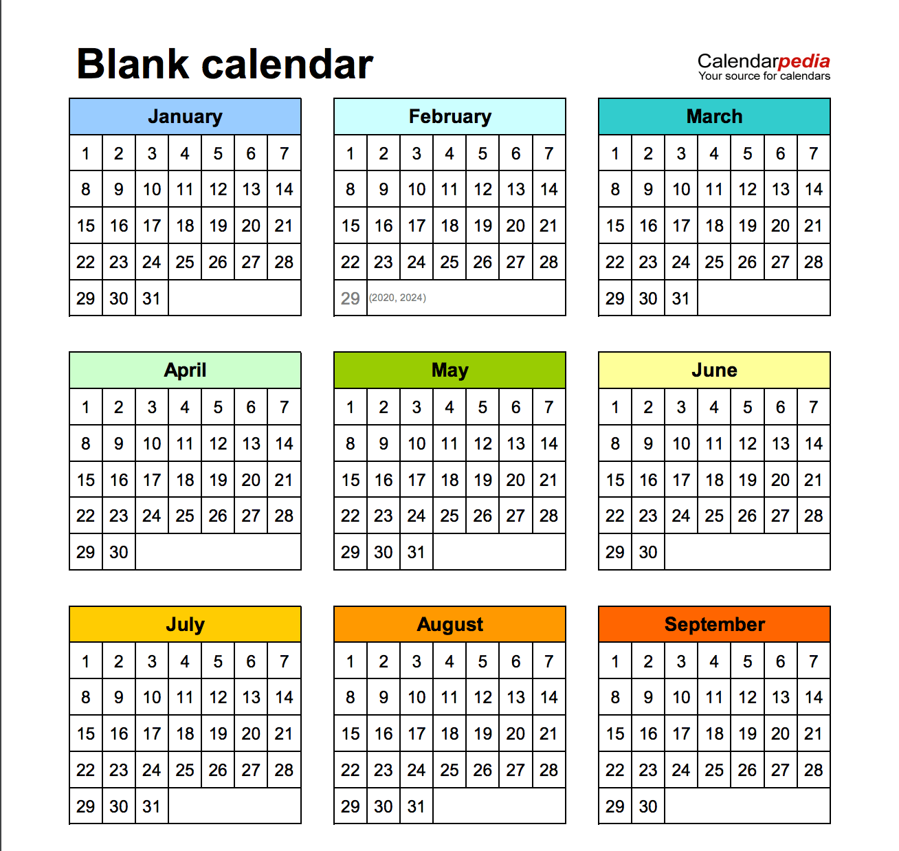 small printable blank calendar 70