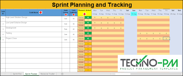 sprint calendar template excel 27