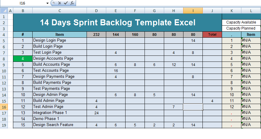 sprint calendar template excel 32