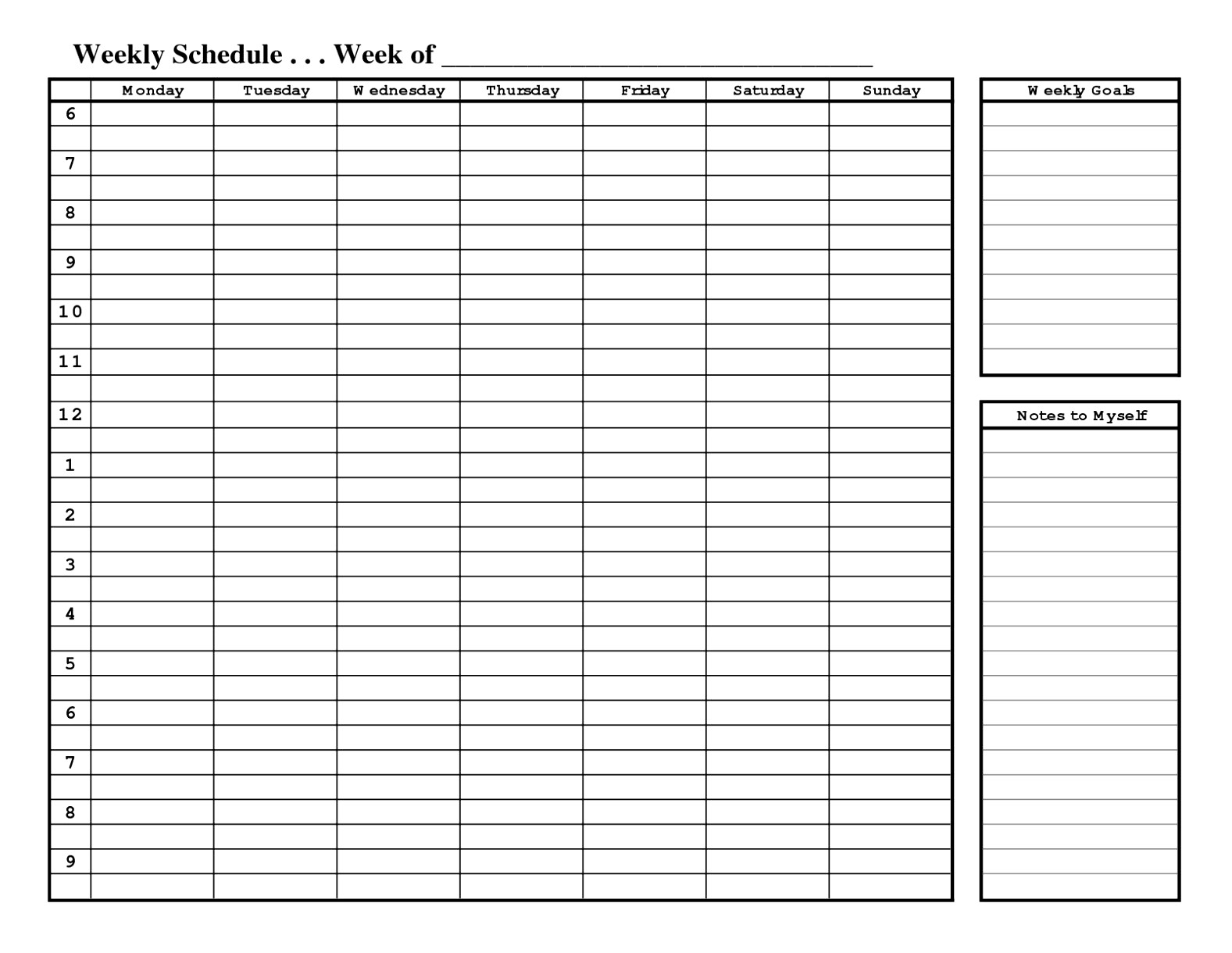 2 week schedule word template 13