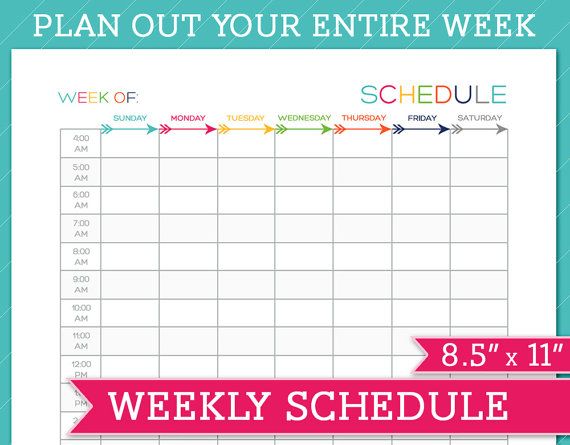 2 week schedule word template 50