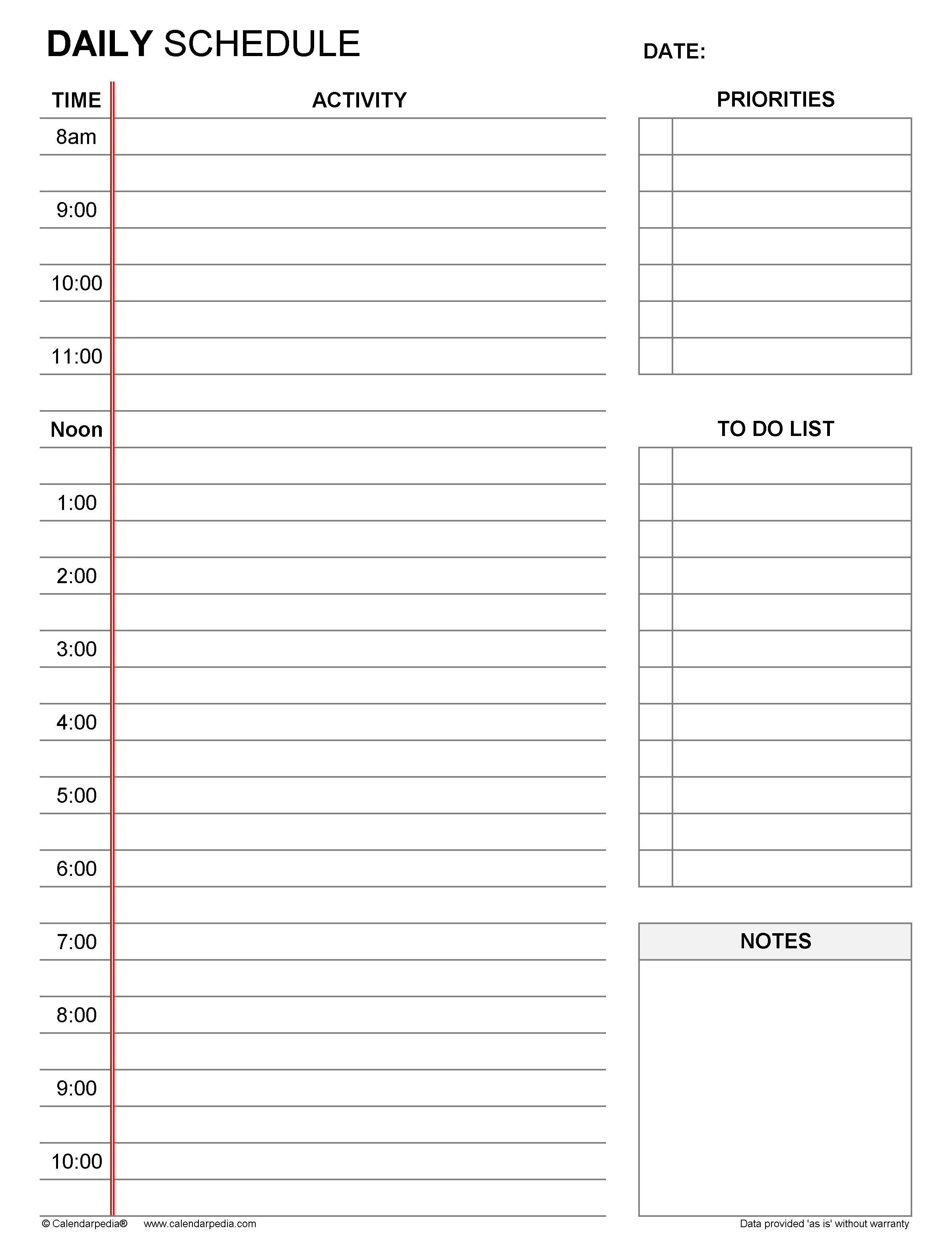 2 week schedule word template 56