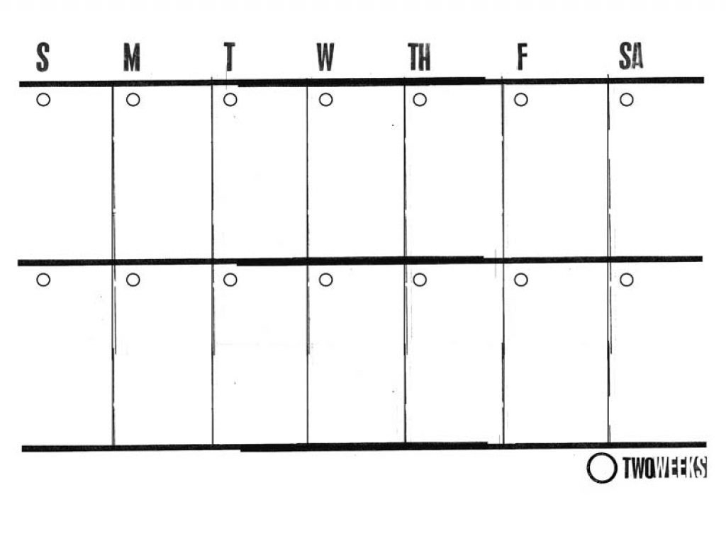 2 week schedule word template 57