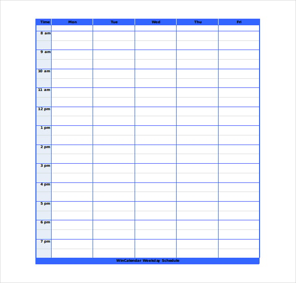 2 week schedule word template 61