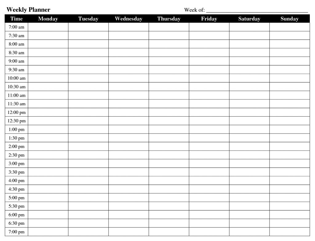 2 week schedule word template 9