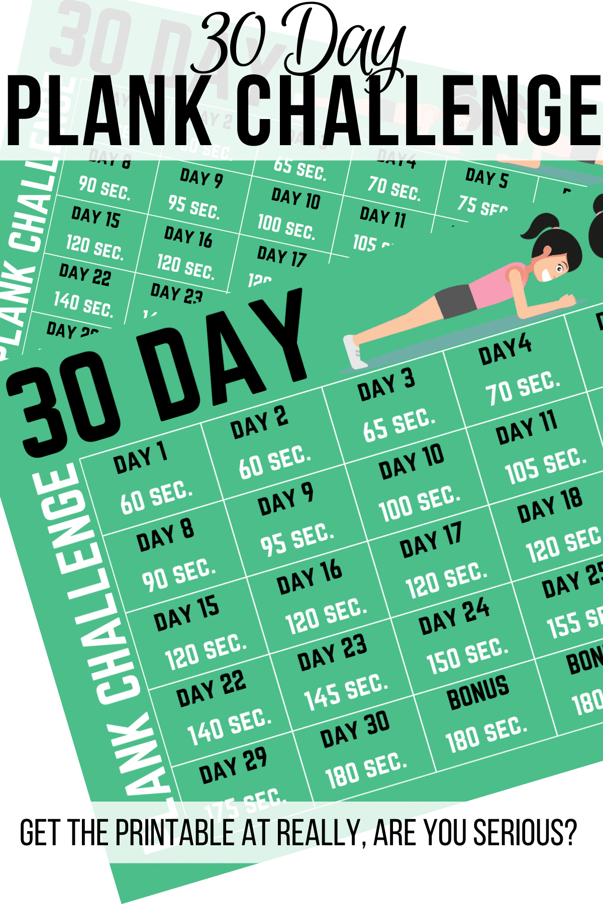 30 day plank challenge calendar printable 17