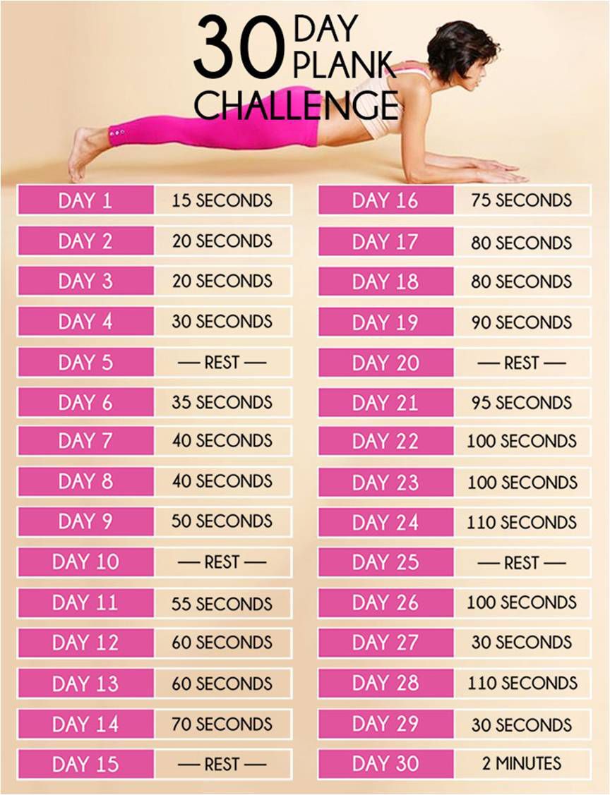 30 day plank challenge calendar printable 25