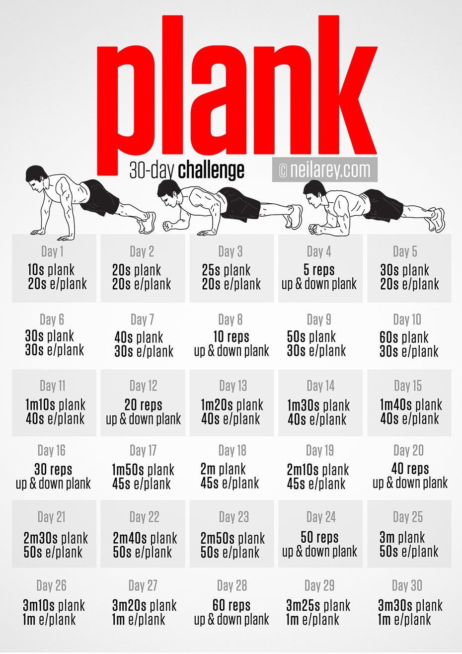 30 day plank challenge calendar printable 28