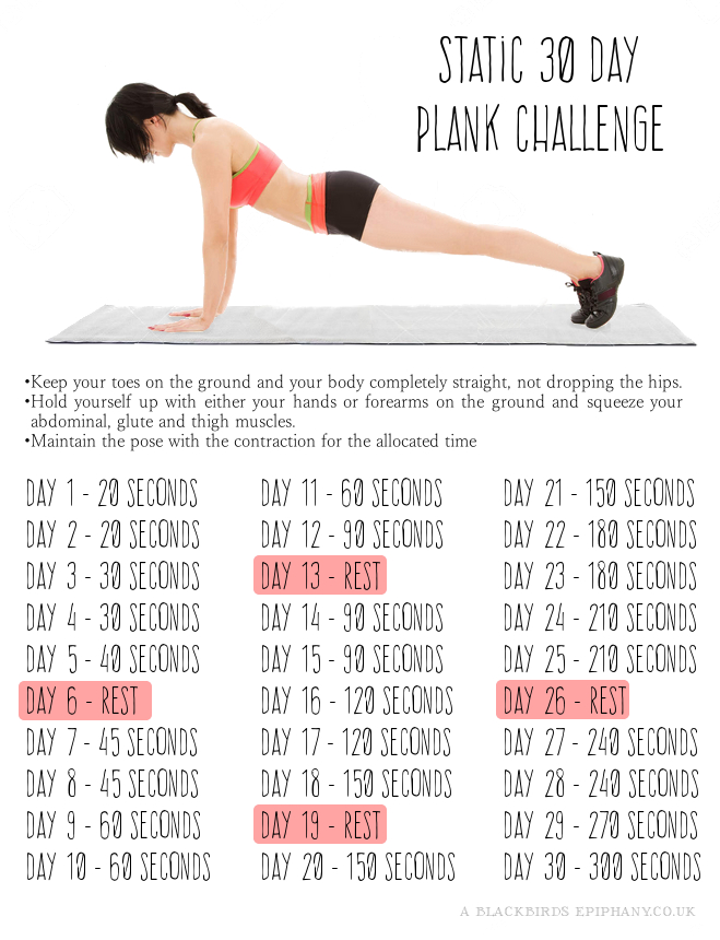 30 day plank challenge calendar printable 46
