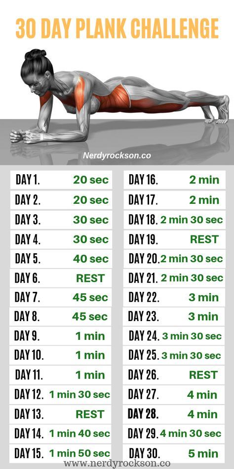 30 day plank challenge calendar printable 59