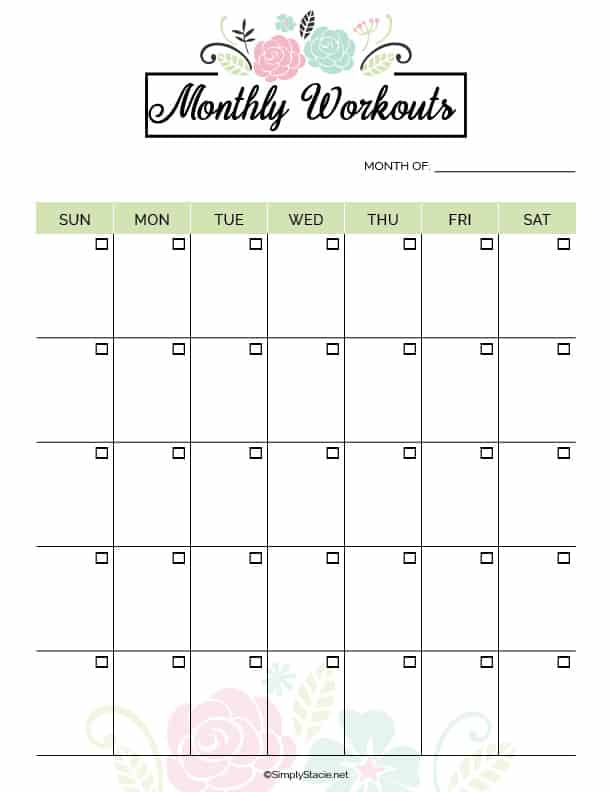 30 day workout calendar template 27
