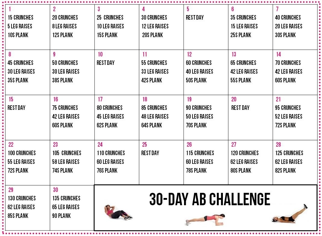 30 day workout calendar template 28
