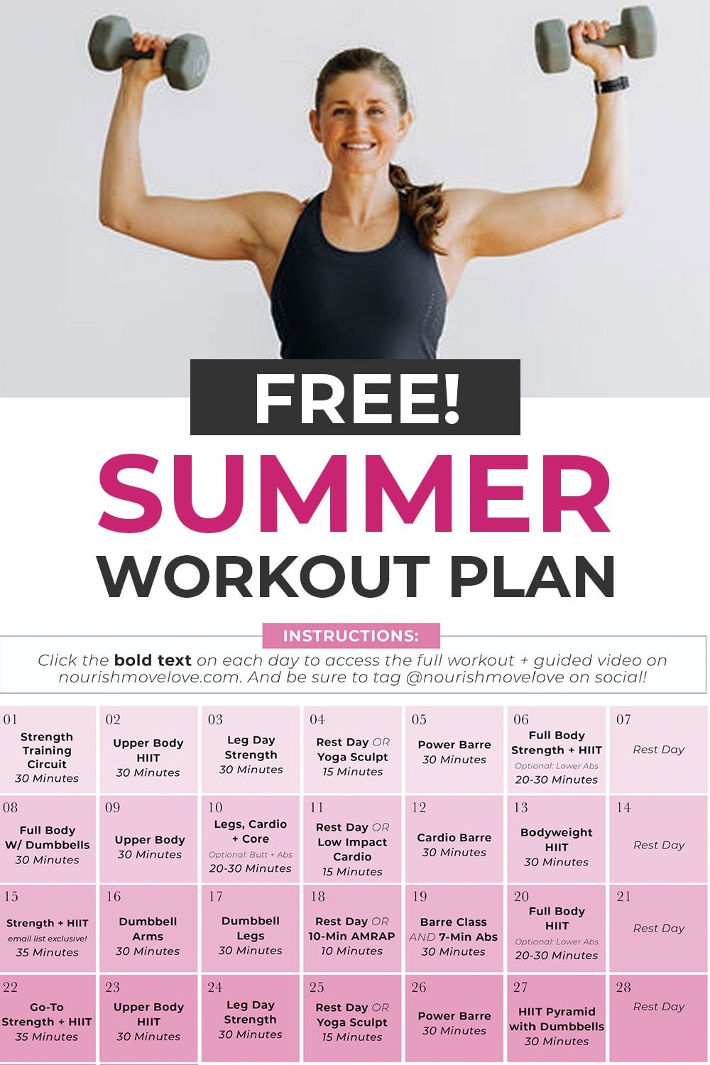 30 day workout calendar template 40