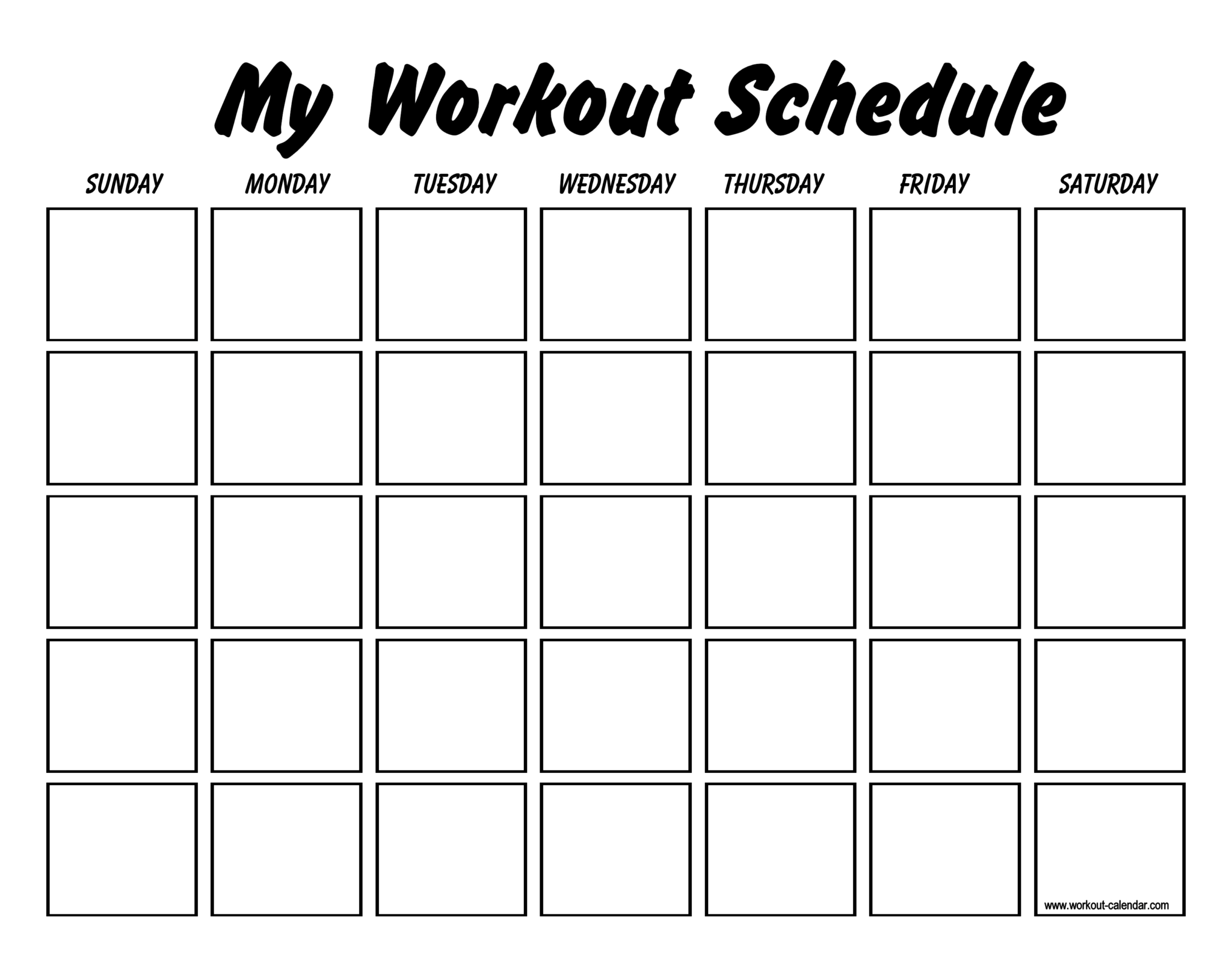 30 day workout calendar template 46