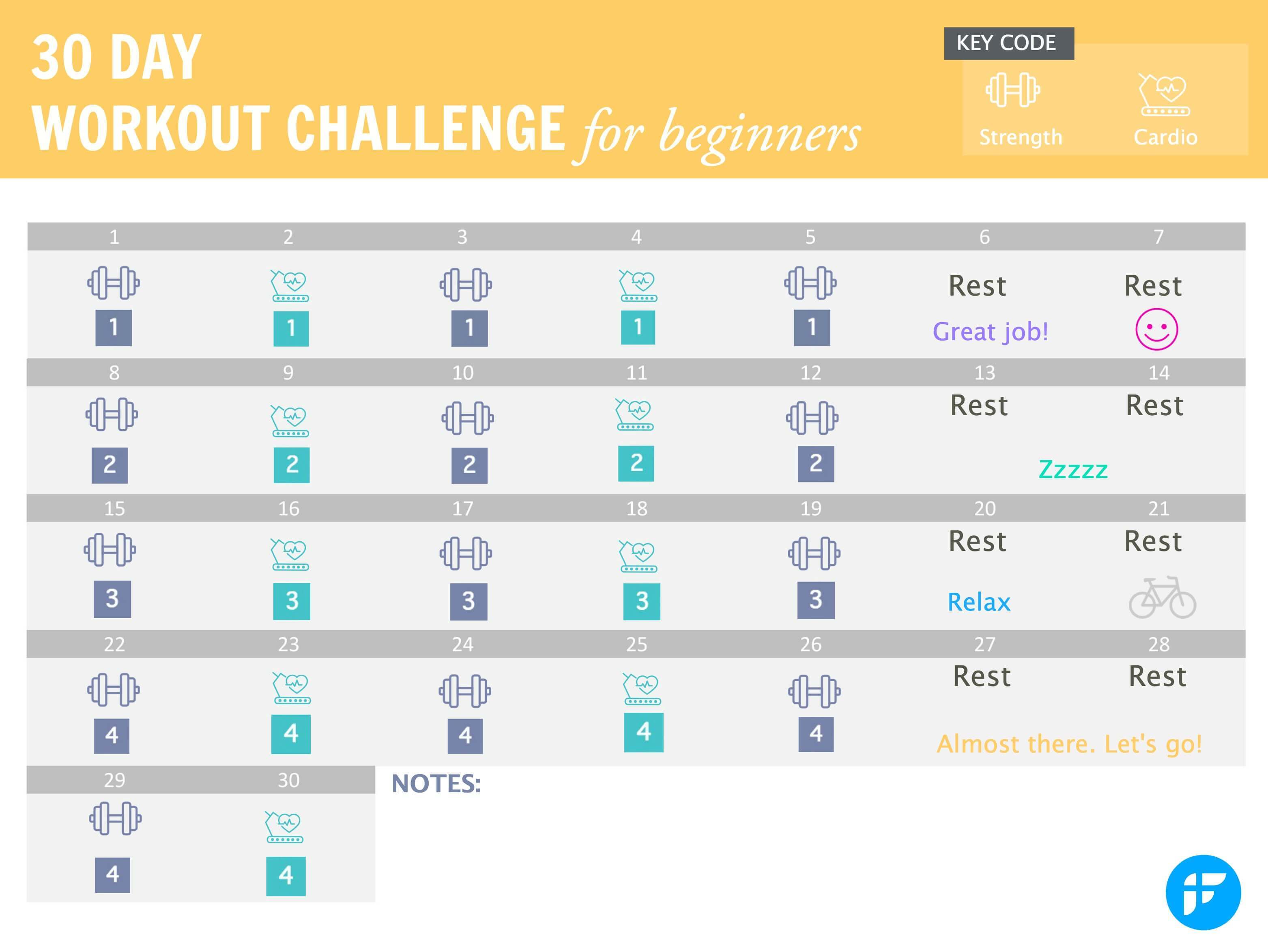 30 day workout calendar template 47