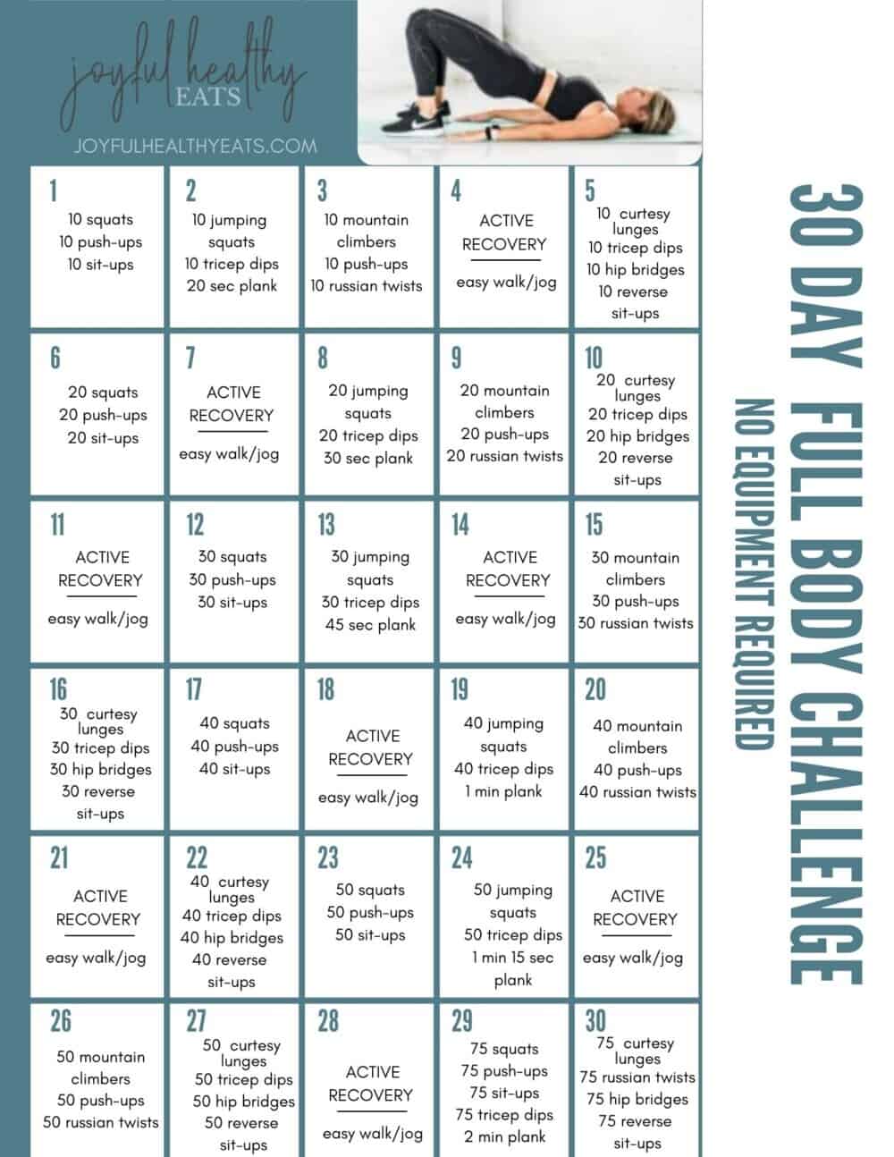 30 day workout calendar template 55