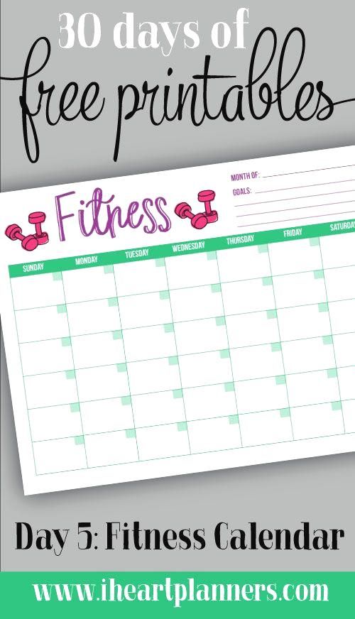 30 day workout calendar template 67