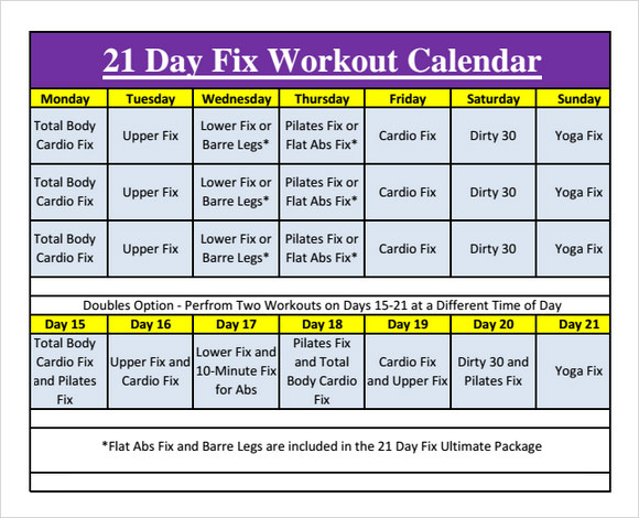 30 day workout calendar template 68