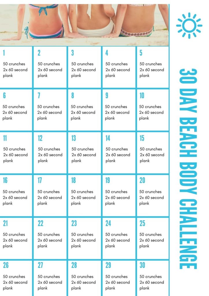 30 day workout calendar template 71