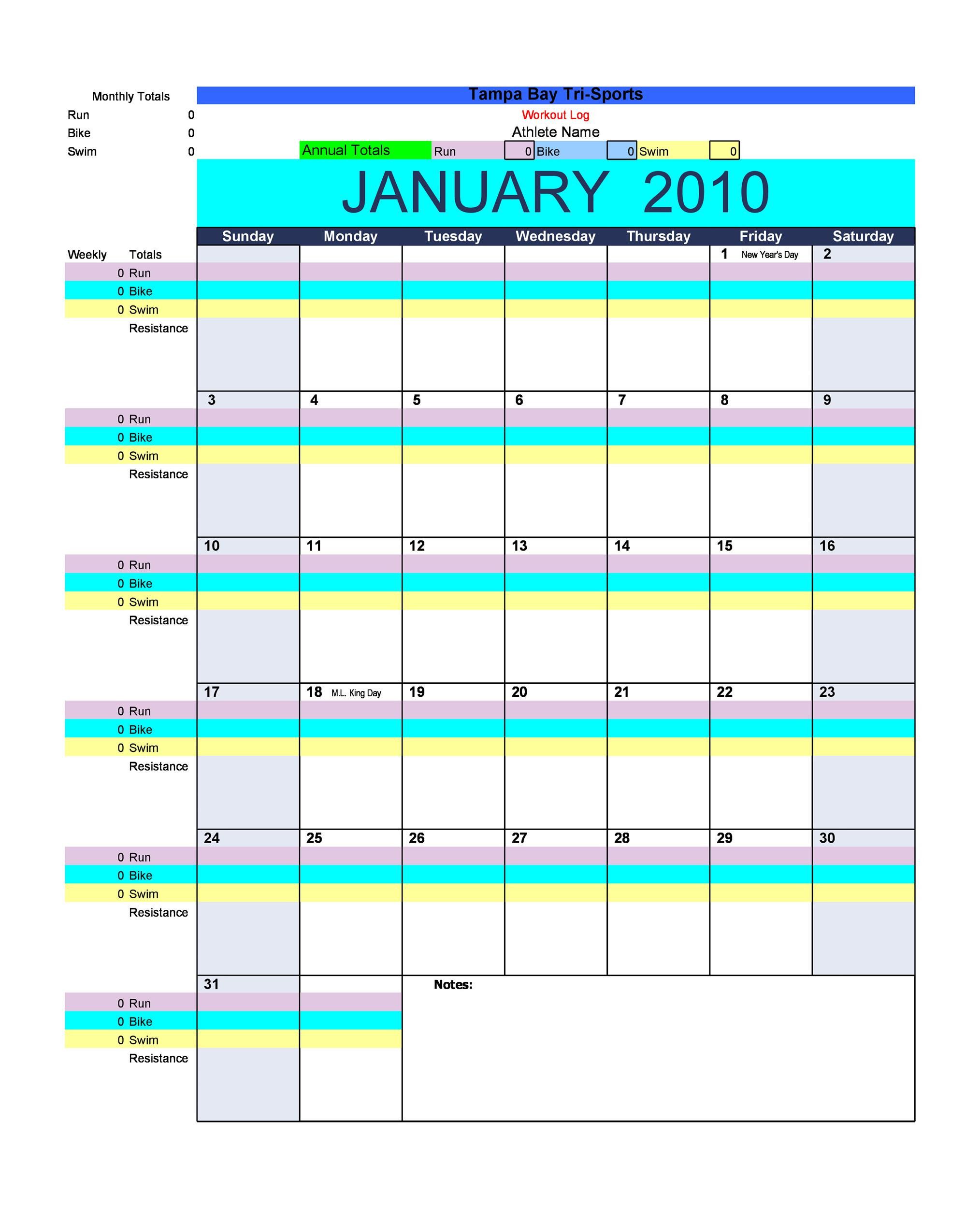30 day workout calendar template 79