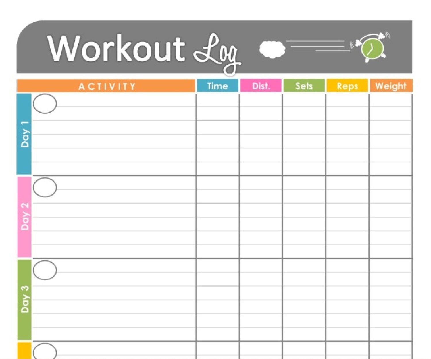 30 day workout calendar template 89