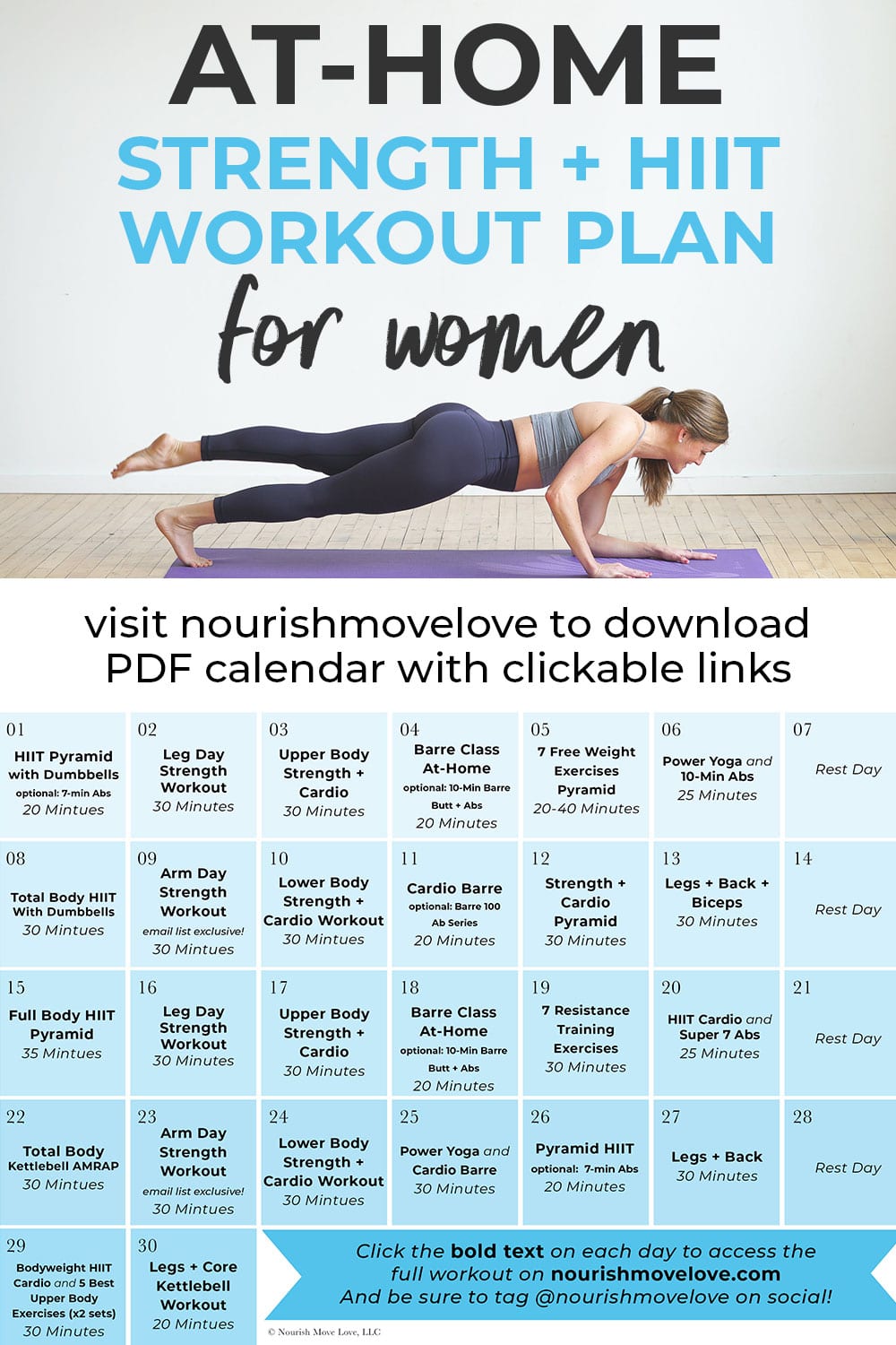 30 day workout calendar template 90