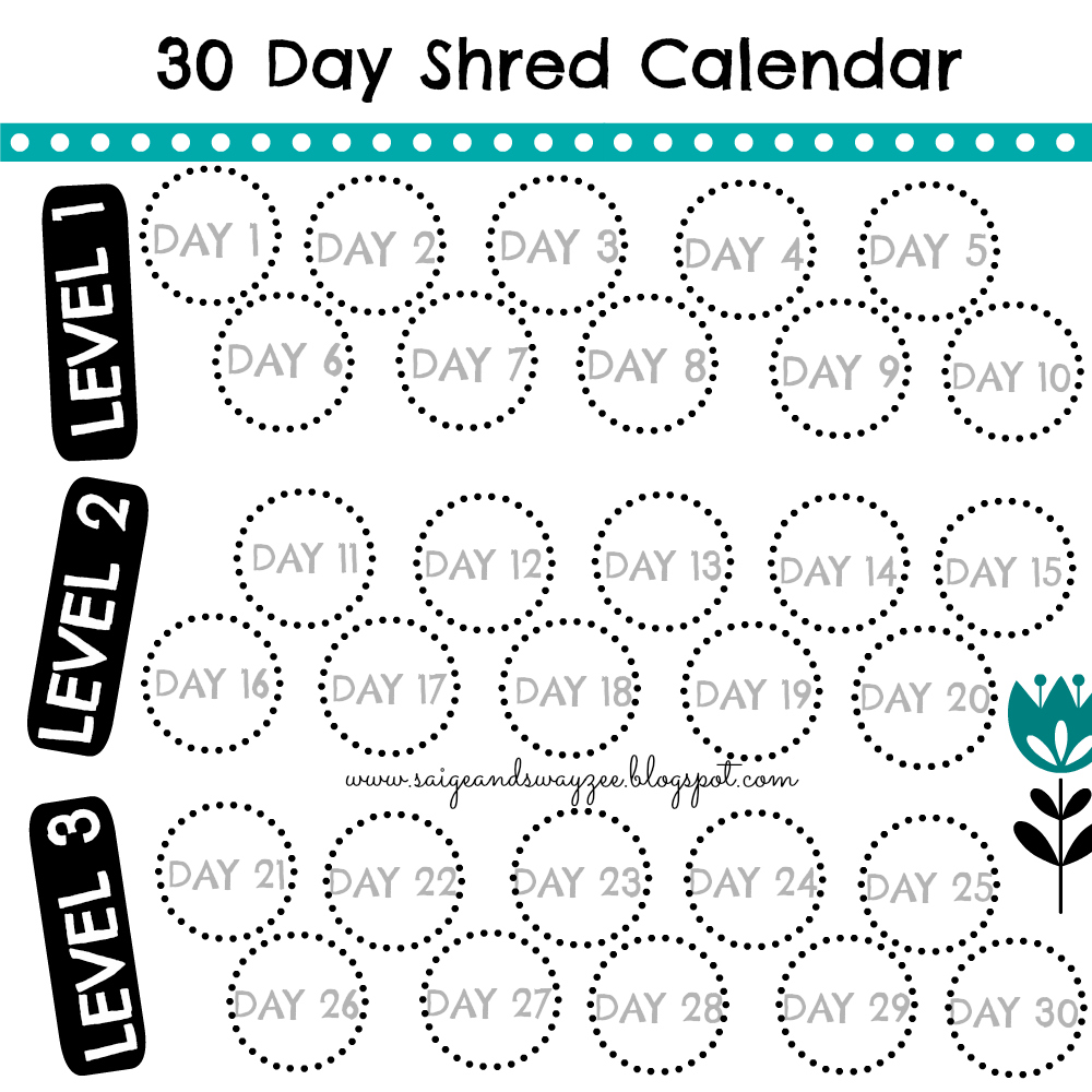 30 day workout calendar template 94