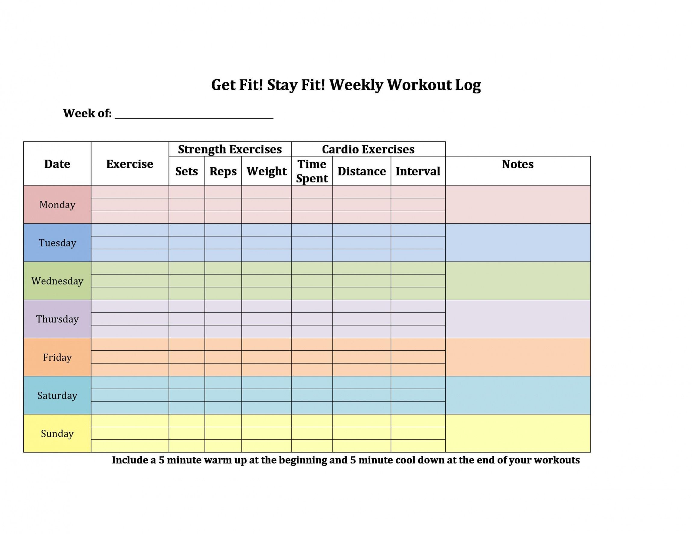 30 day workout calendar template 95