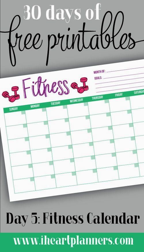 30 day workout calendar template 96
