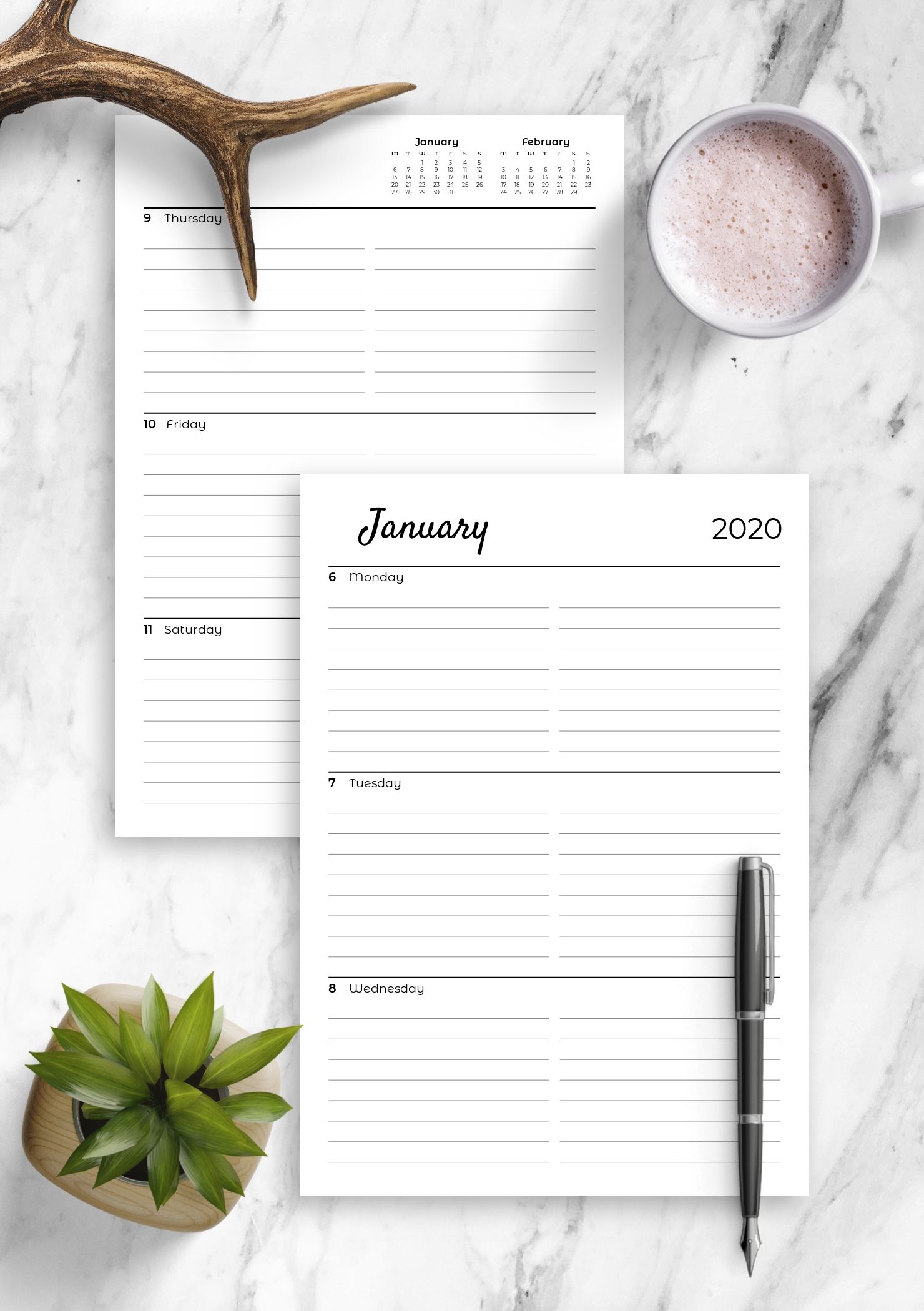 4 week calendar template with enterable date 1