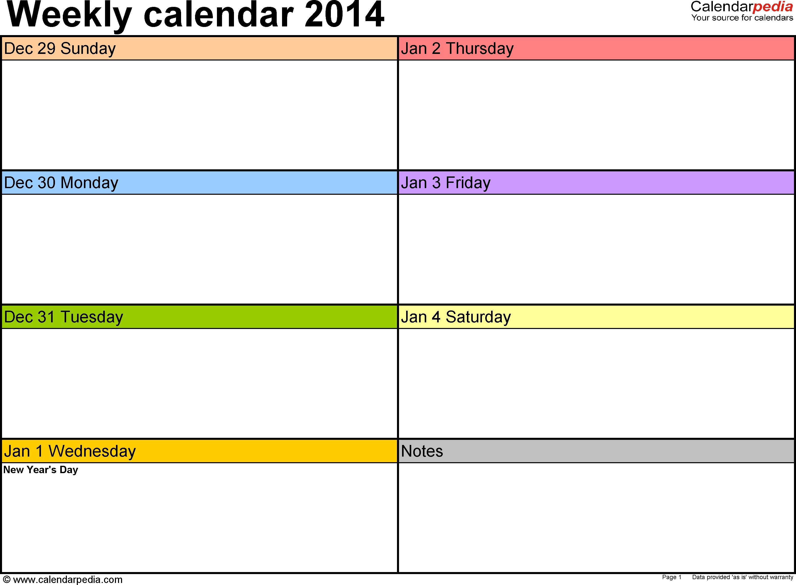4 week calendar template with enterable date 2
