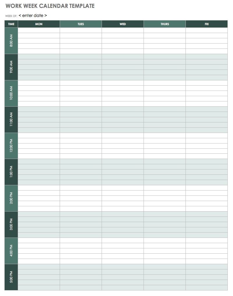 4 week calendar template with enterable date 28