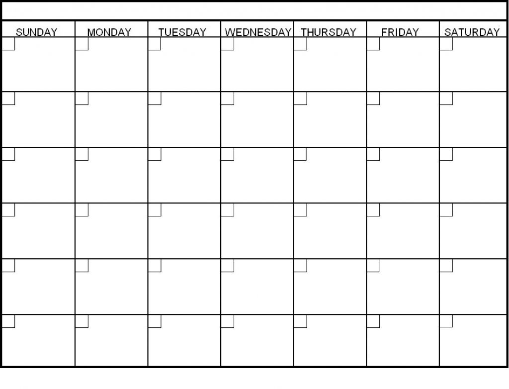 4 week calendar template with enterable date 52