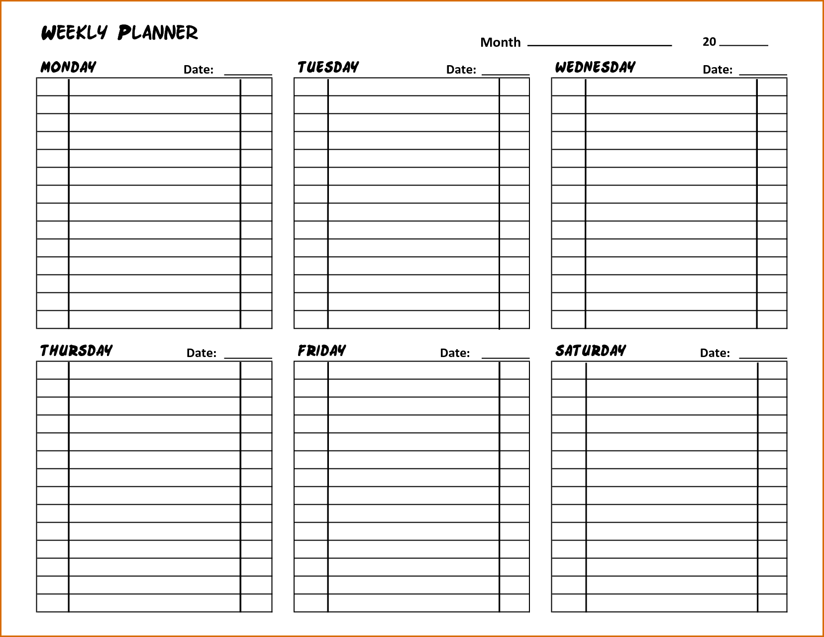 4 week calendar template with enterable date 58