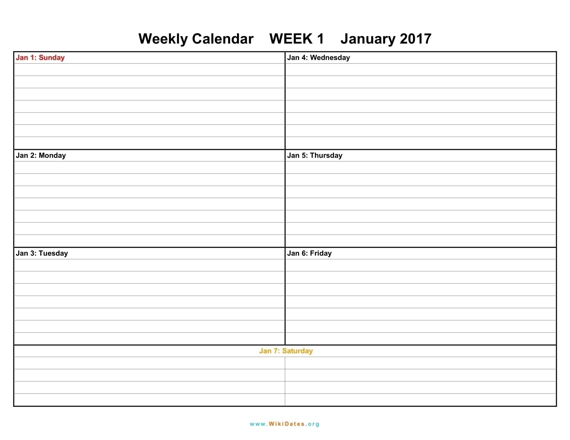 4 week calendar template with enterable date 9